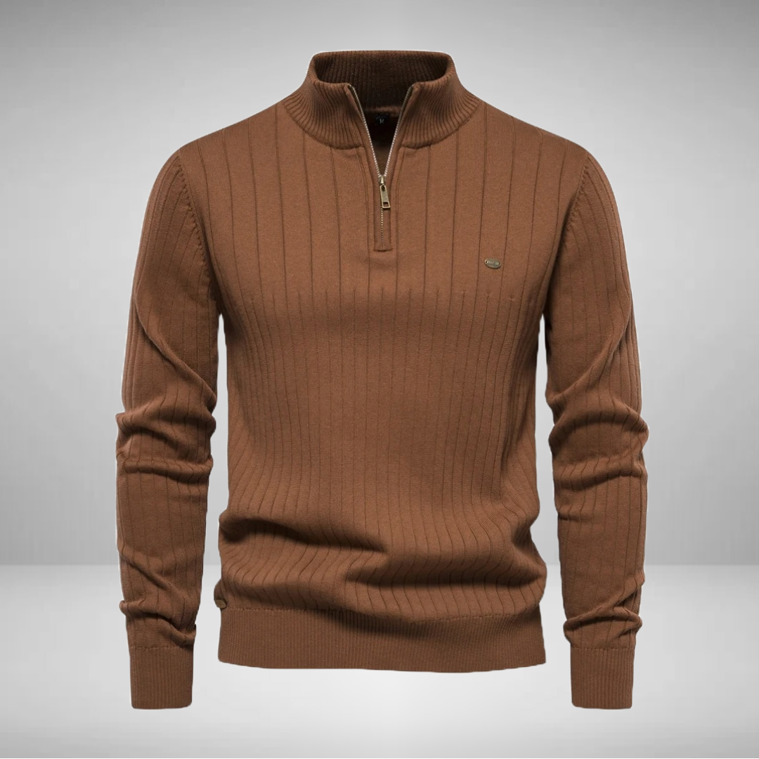 Zev - Aiopeson Knit Zip Sweater