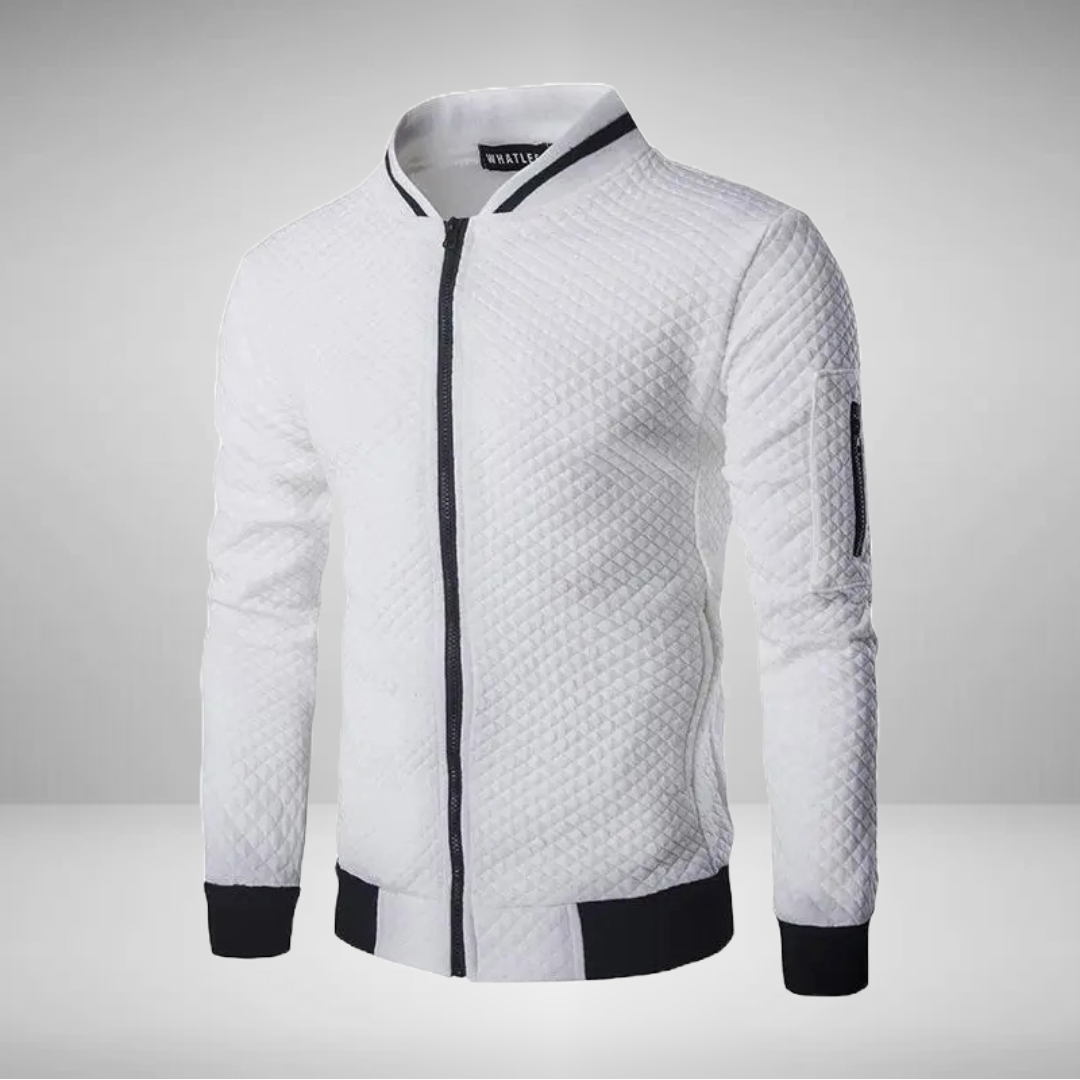 Ethan - Jacquard Zip Bomber