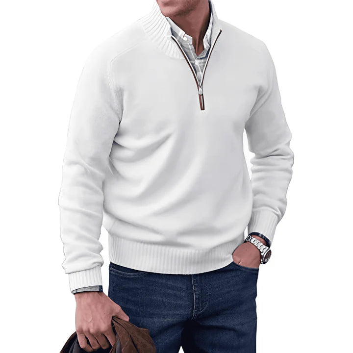 Braun - Elegant Zipper Sweater