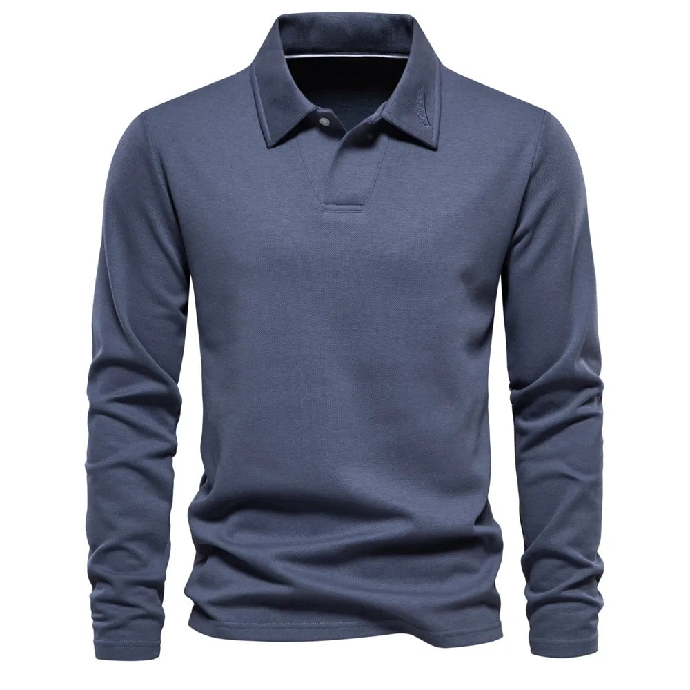 Premium Polo Shirt for Men Front Side Blue