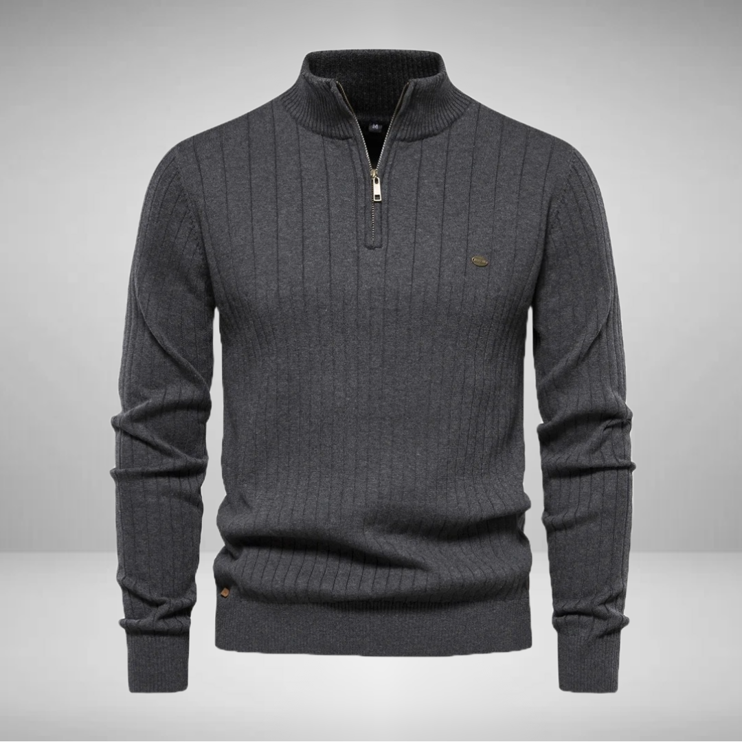 Zev - Aiopeson Knit Zip Sweater