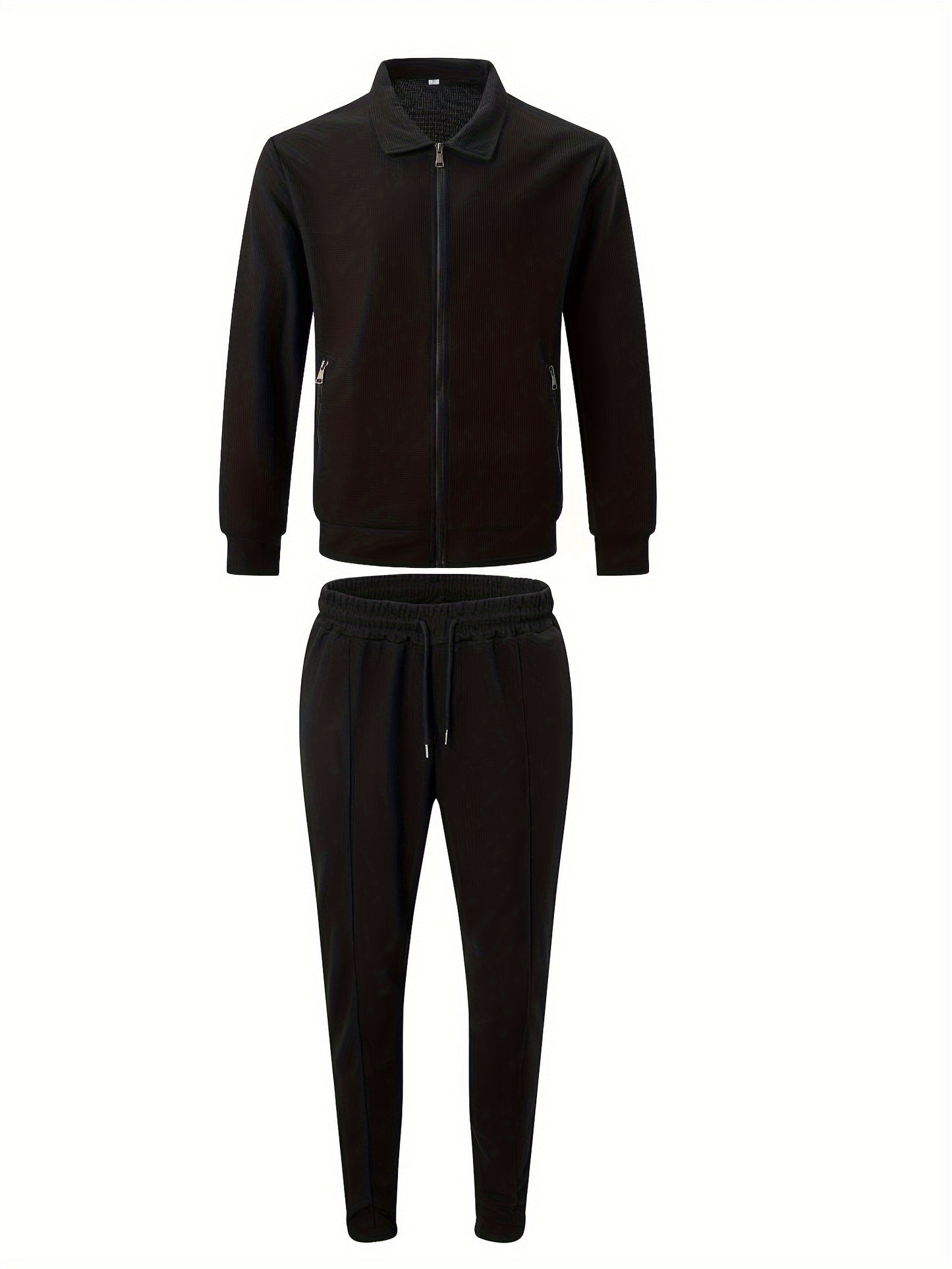 Martus - Classic Waffle-Knit Tracksuit Set