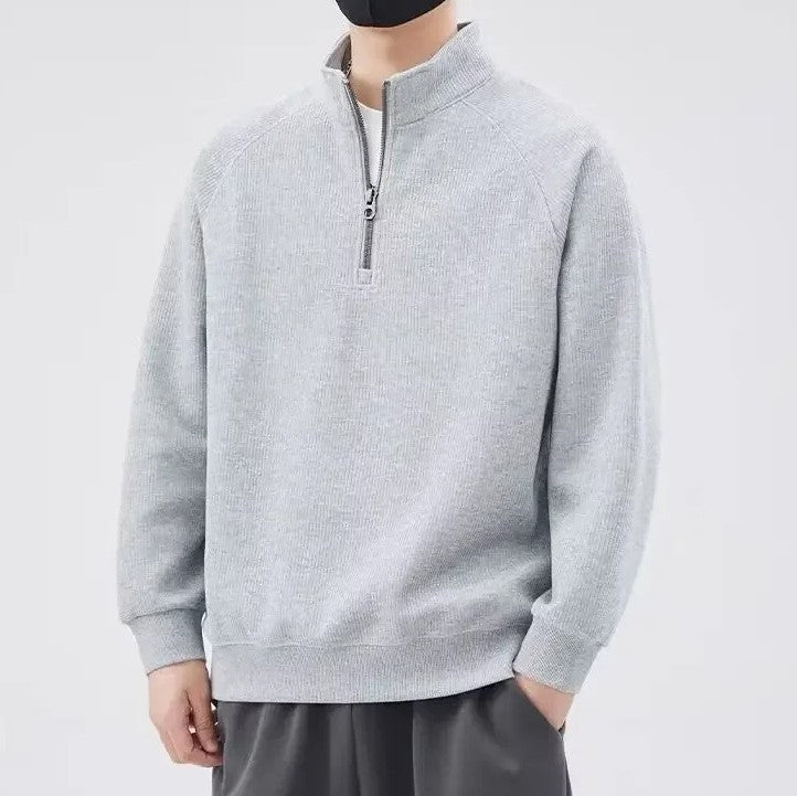 Deltion - Fleece-Lined Half-Zip Sweatshirt