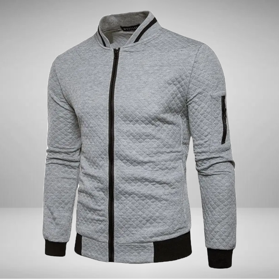 Ethan - Jacquard Zip Bomber