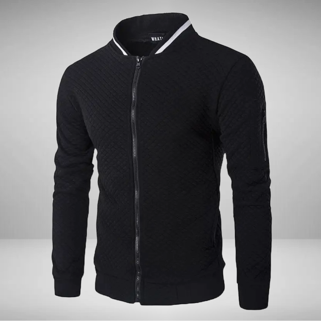 Ethan - Jacquard Zip Bomber