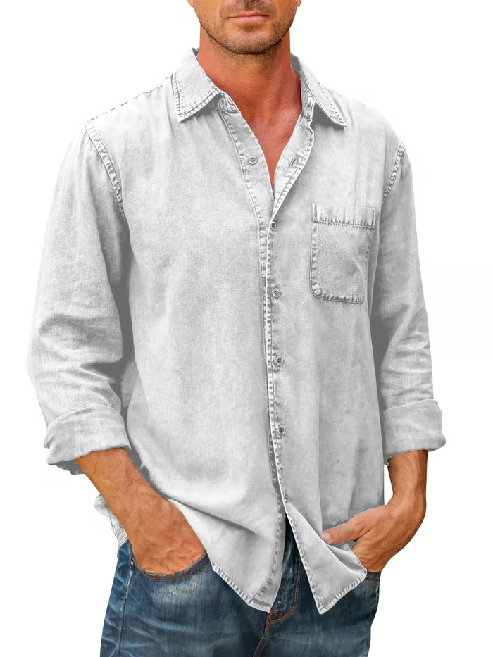 Jack - Denim Long Sleeve Button Down Shirt