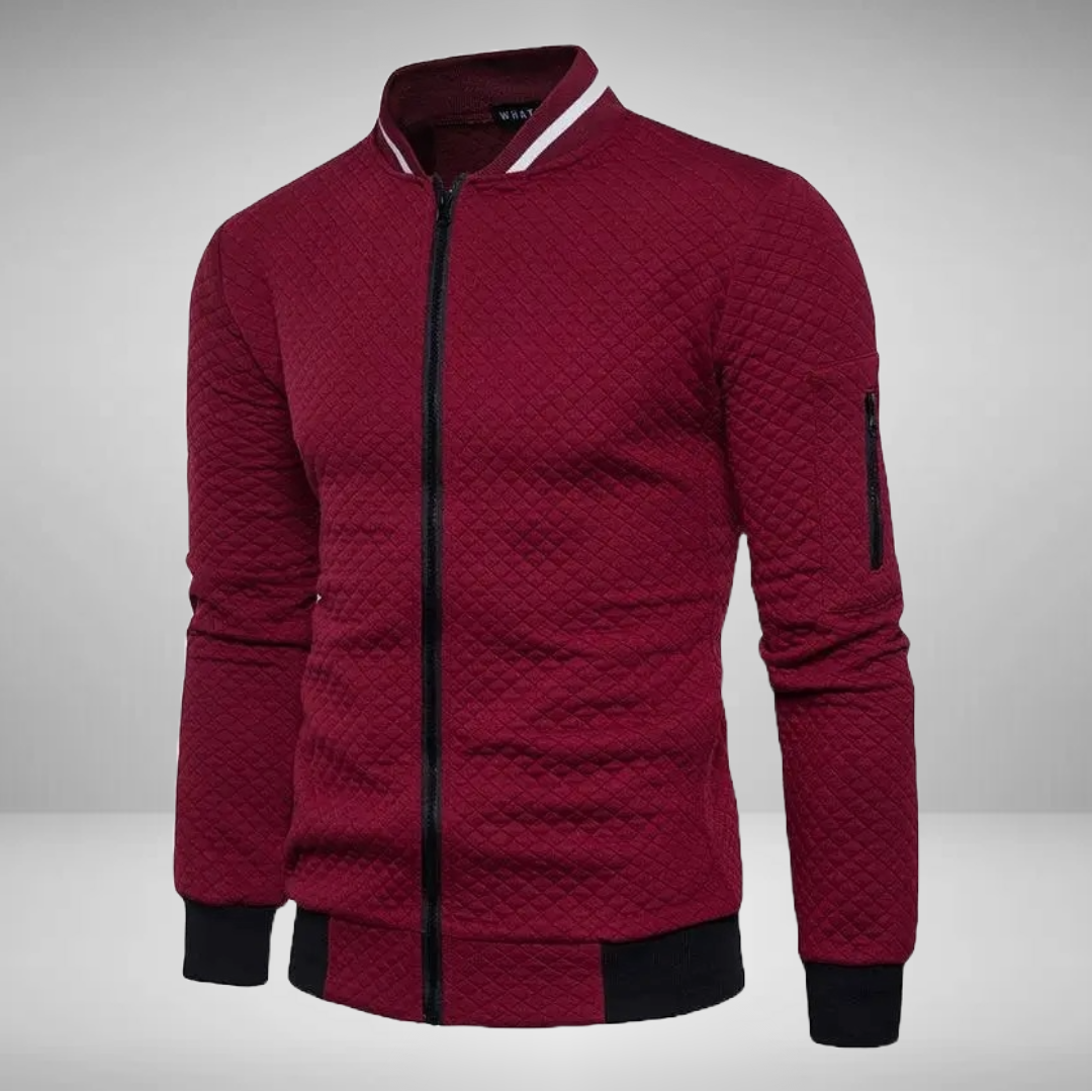 Ethan - Jacquard Zip Bomber