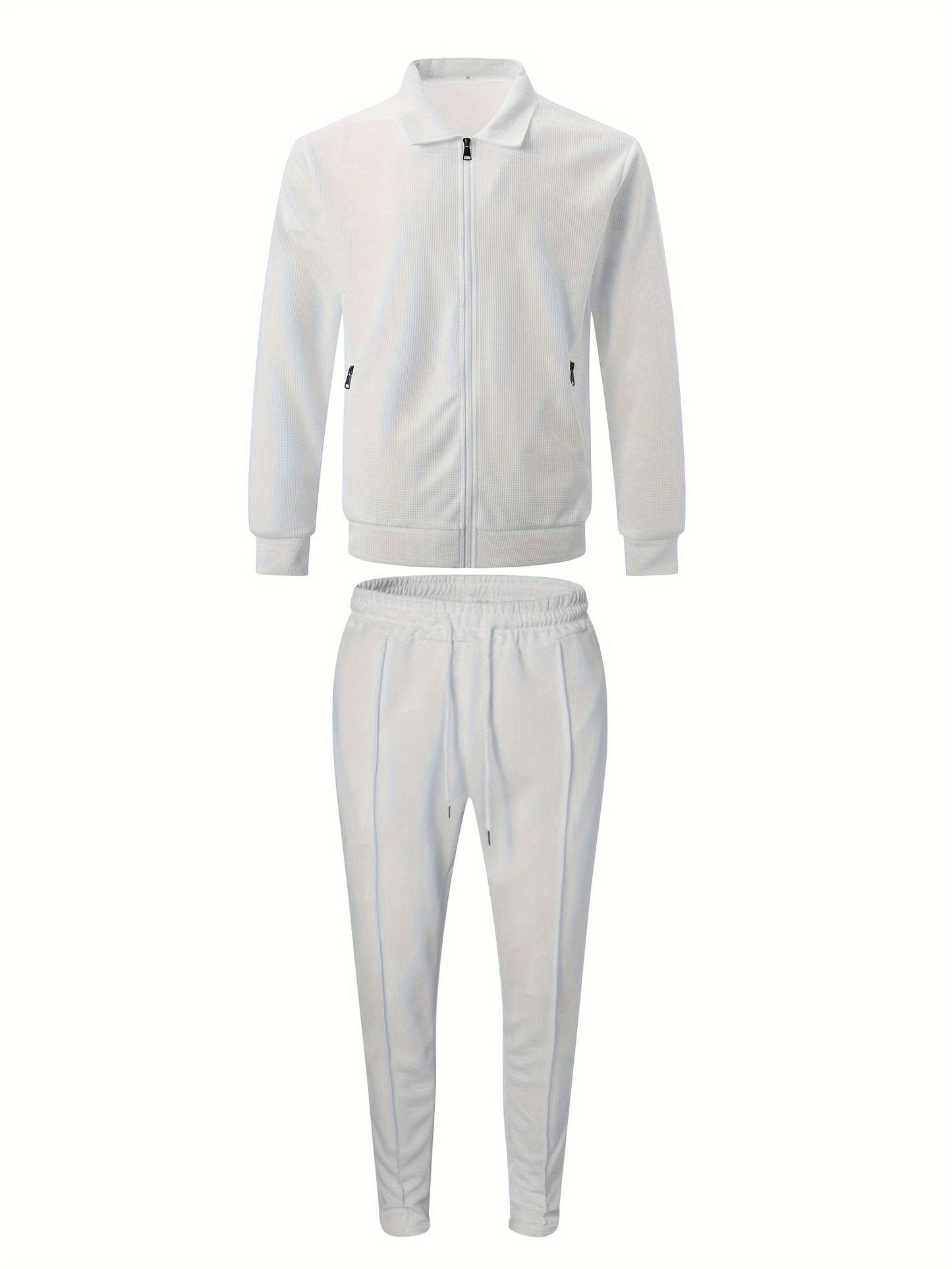 Martus - Classic Waffle-Knit Tracksuit Set