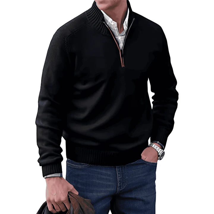Braun - Elegant Zipper Sweater