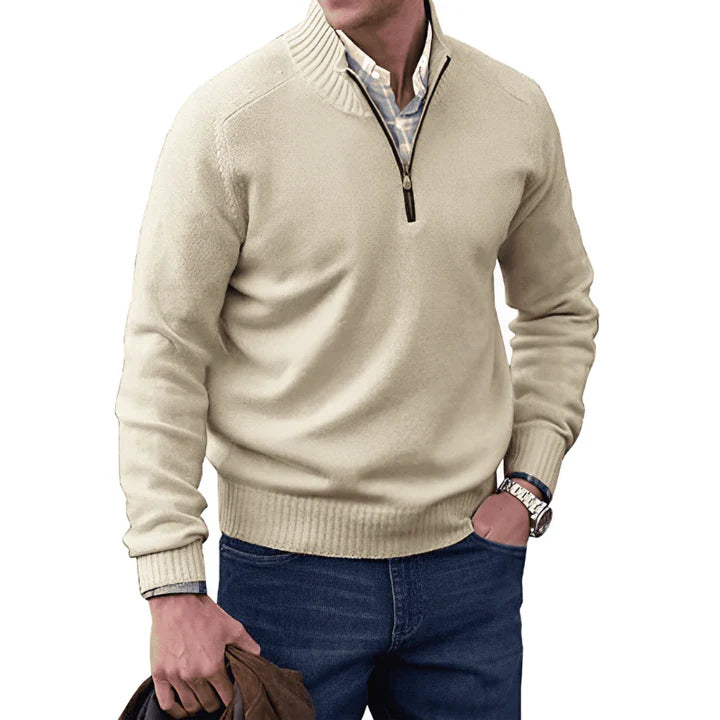 Braun - Elegant Zipper Sweater
