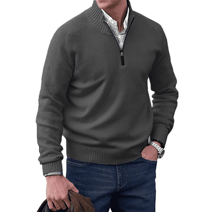 Braun - Elegant Zipper Sweater