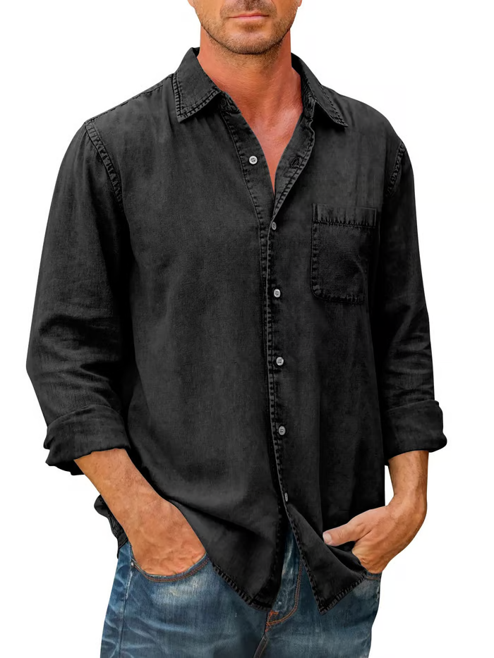Jack - Denim Long Sleeve Button Down Shirt