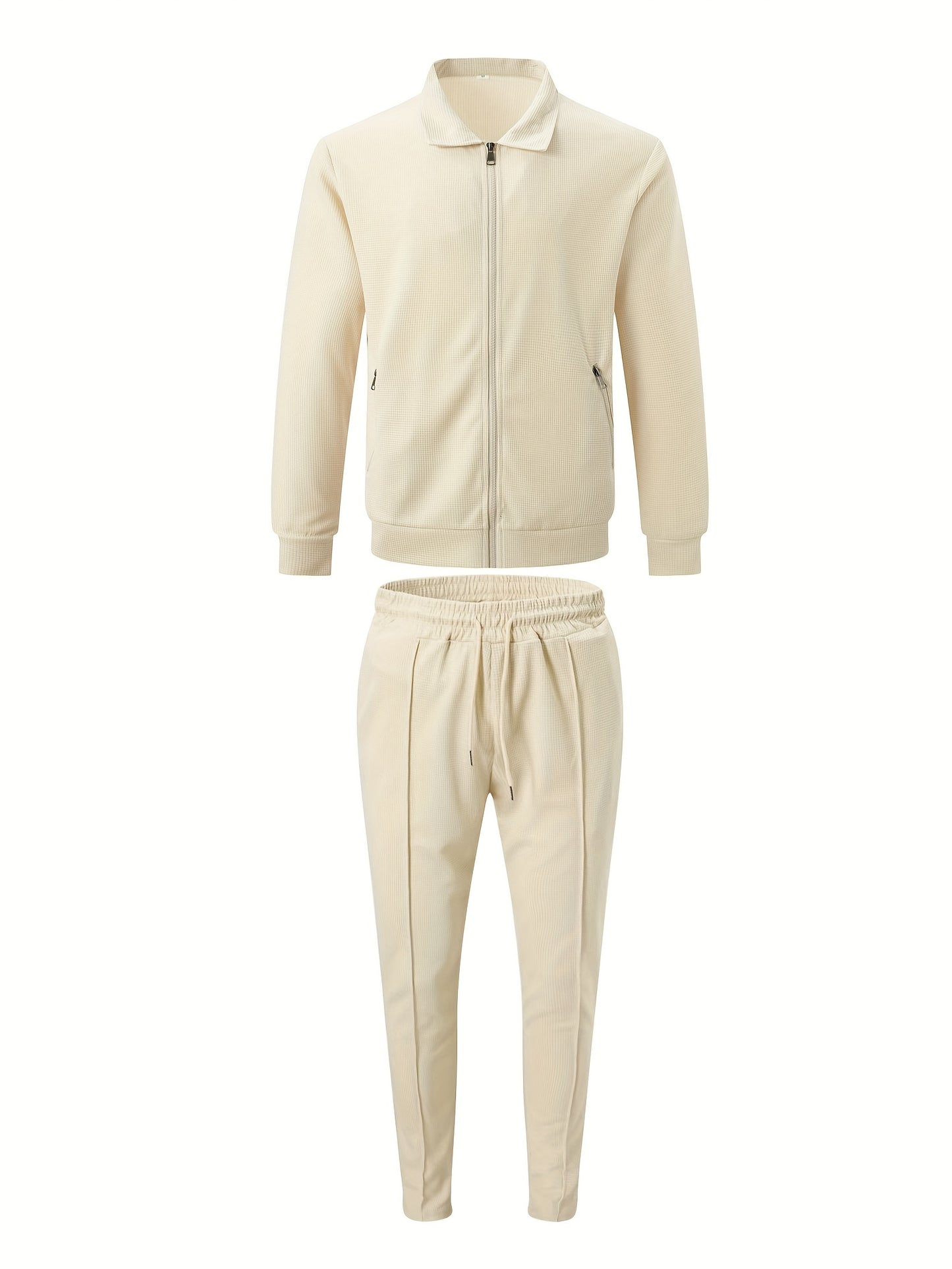Martus - Classic Waffle-Knit Tracksuit Set