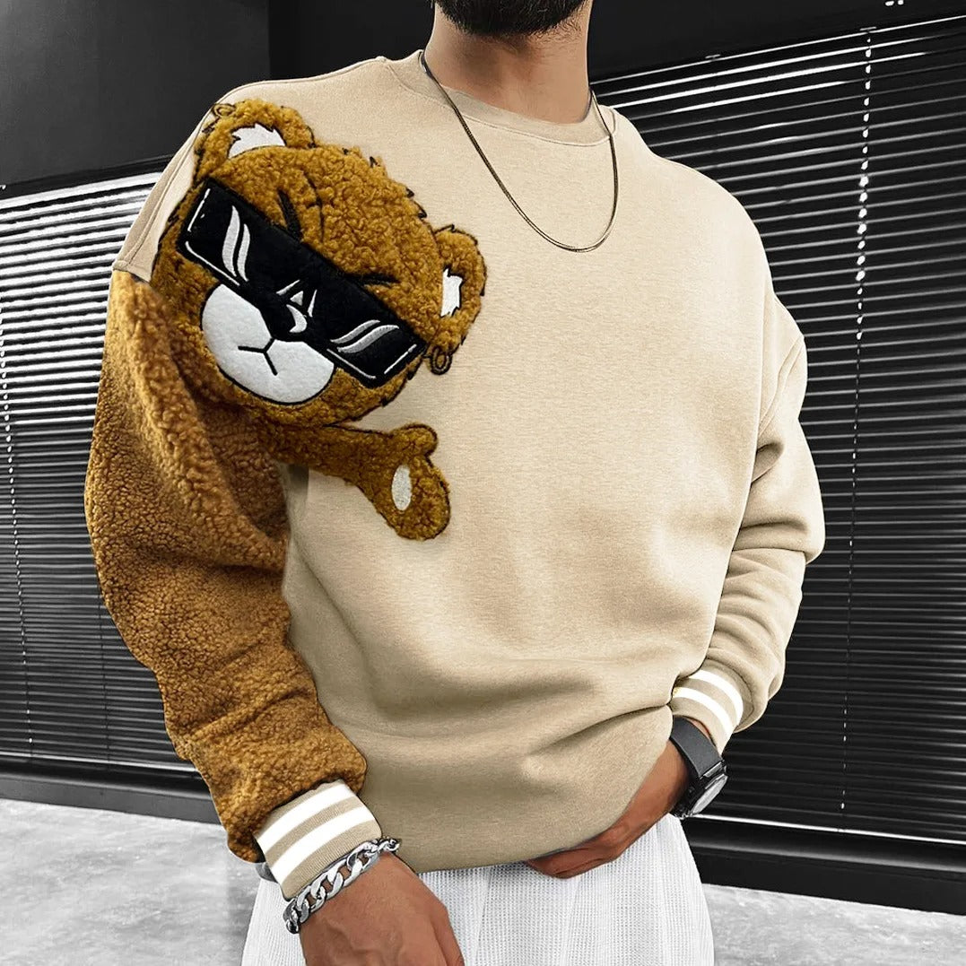 Jordy - Cartoon Bear Embroidered Sweater