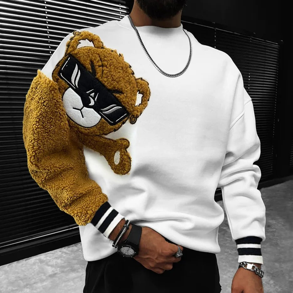 Jordy - Cartoon Bear Embroidered Sweater
