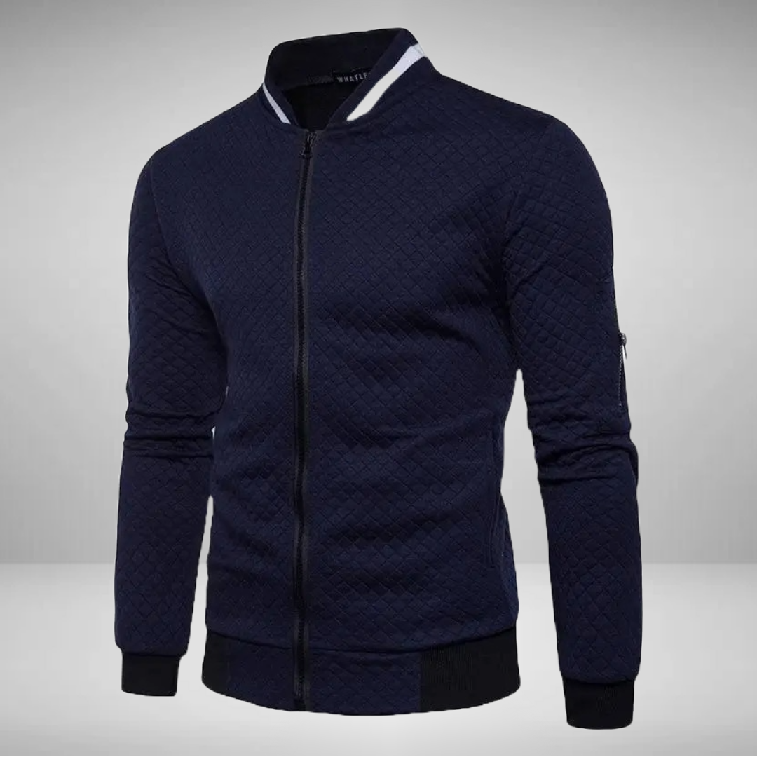 Ethan - Jacquard Zip Bomber