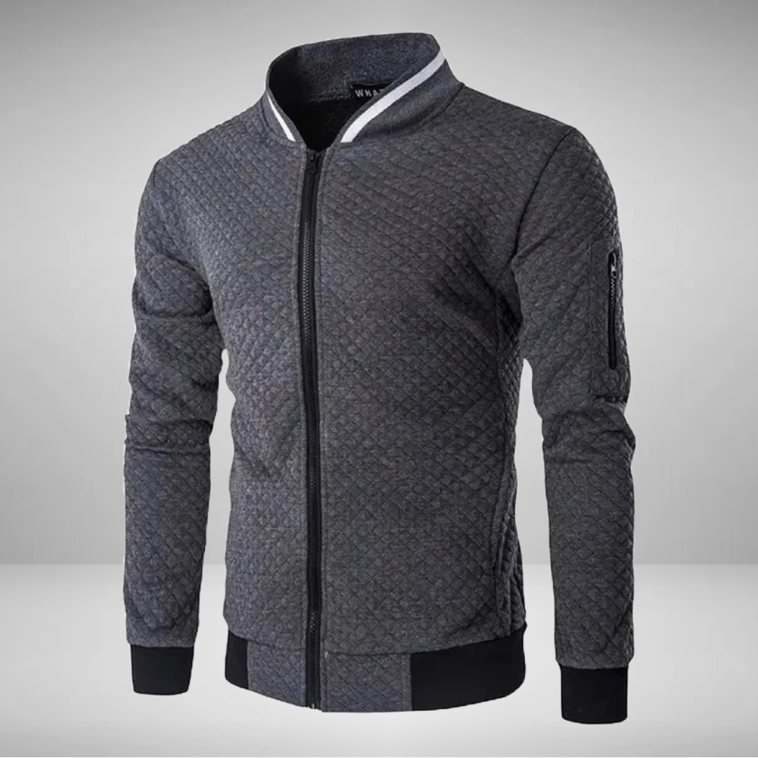 Ethan - Jacquard Zip Bomber